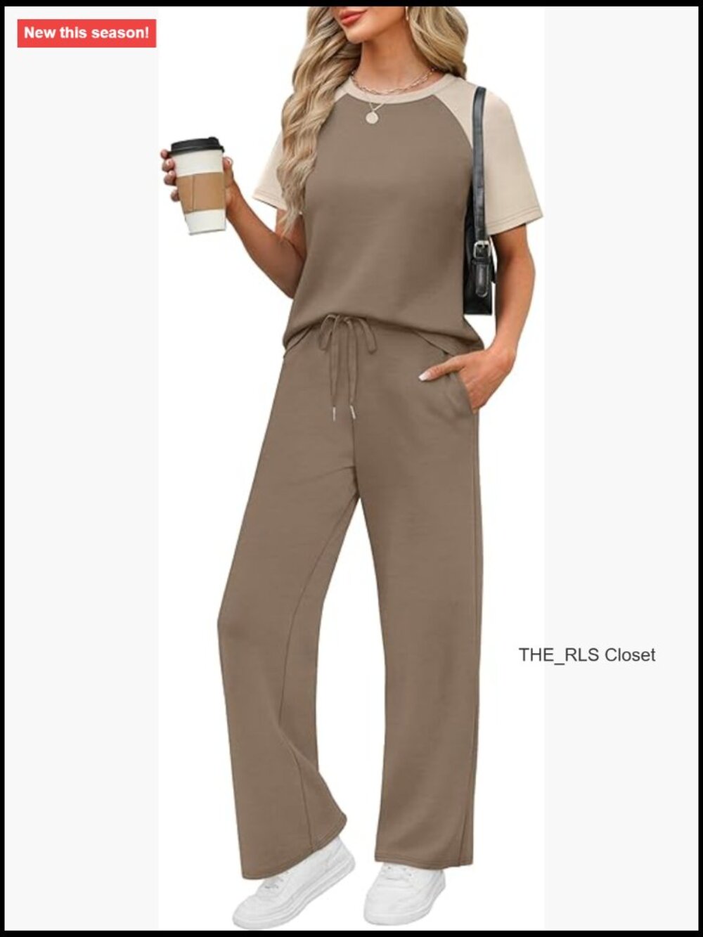 Short Sleeve Top And Wide Leg Pants Set, Polyester Rayon Spandex